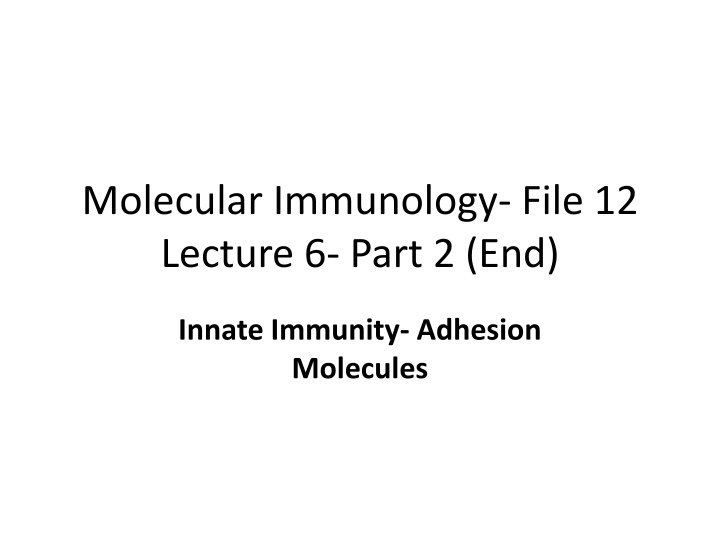 molecular immunology file 12 lecture 6 part 2 end