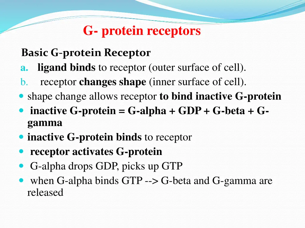 g protein receptors