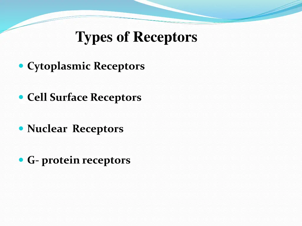 types of receptors