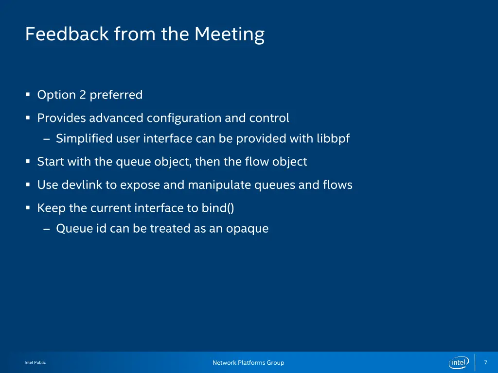 feedback from the meeting