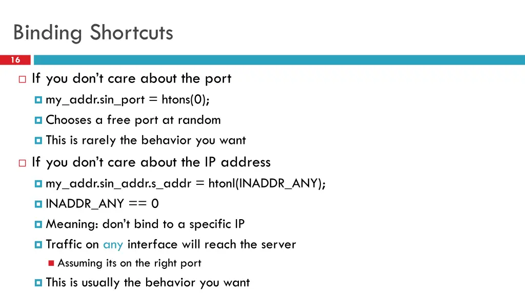 binding shortcuts