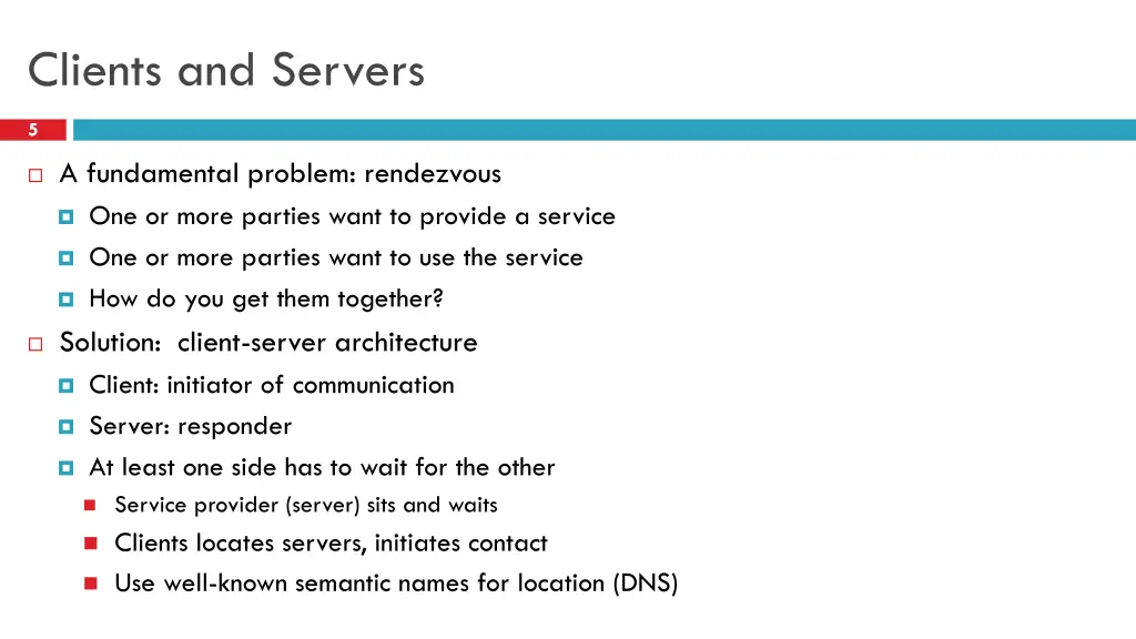 clients and servers