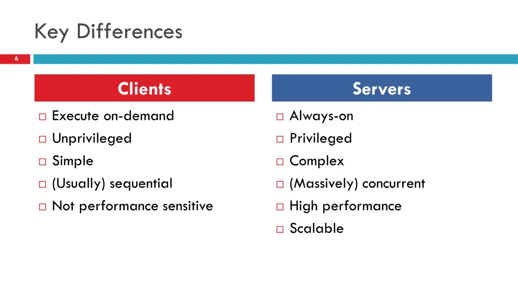 key differences