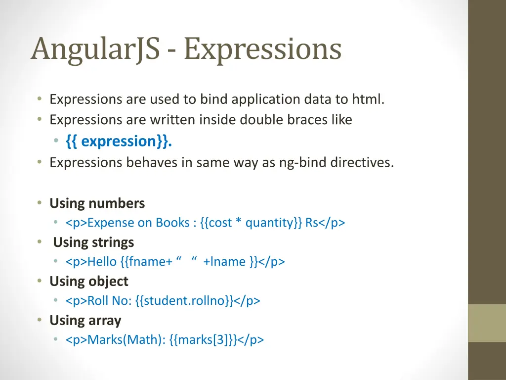 angularjs expressions