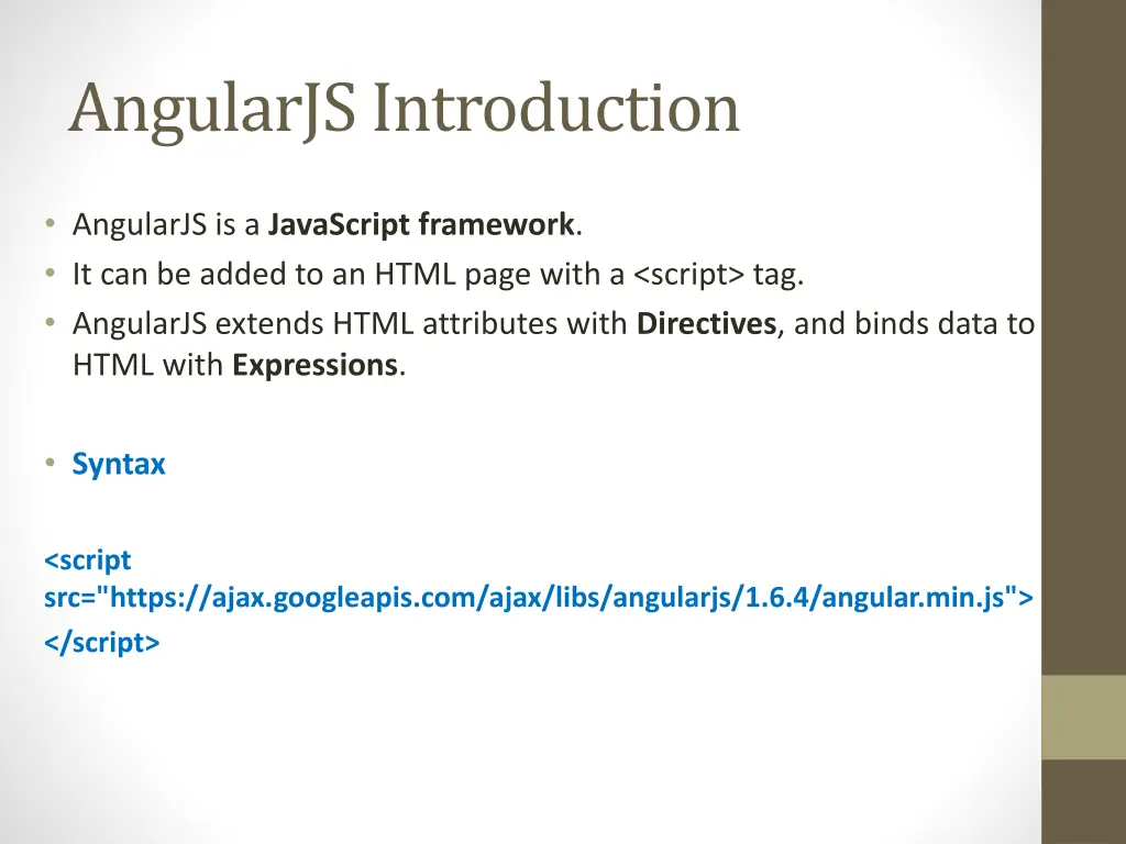 angularjs introduction