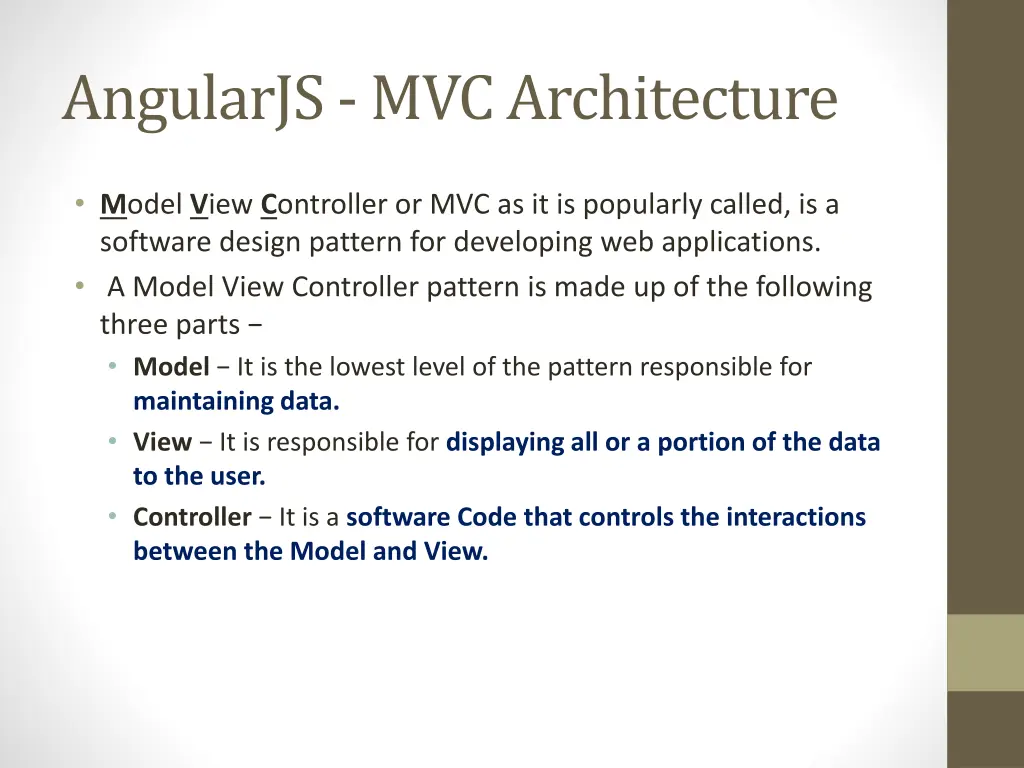 angularjs mvc architecture