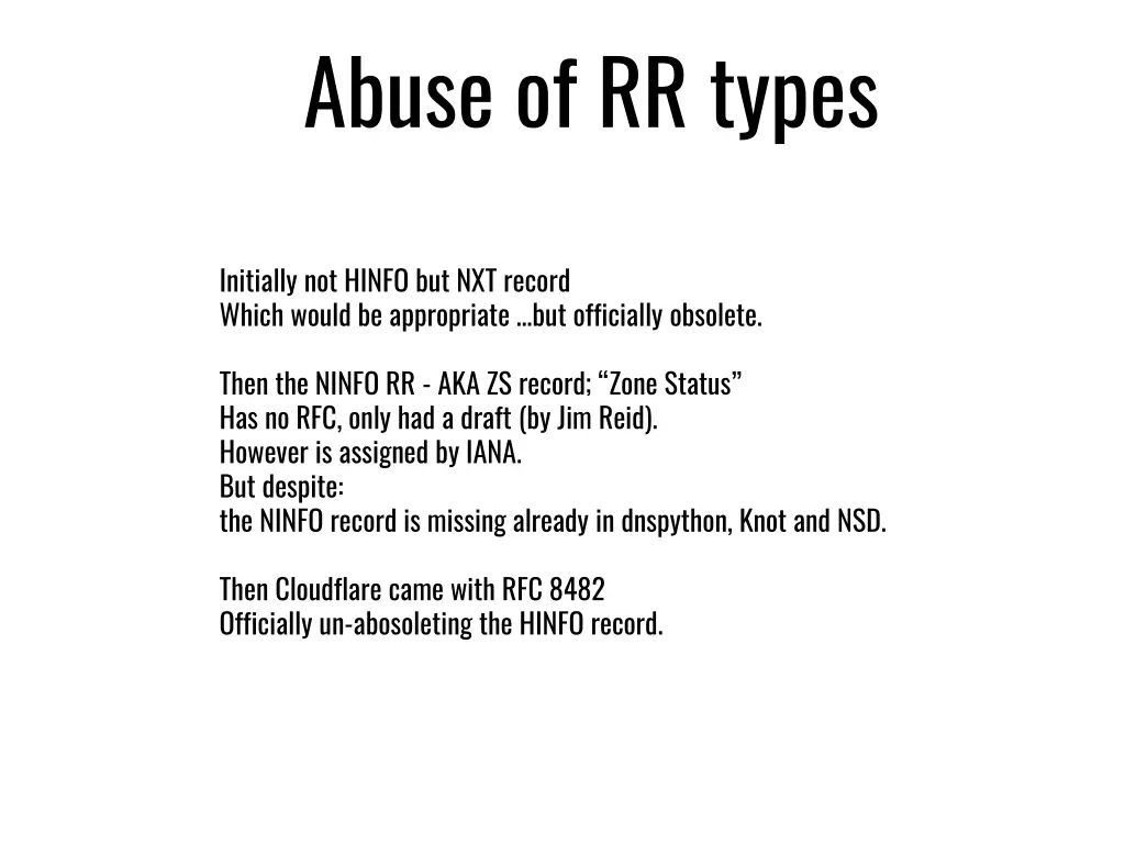 abuse of rr types