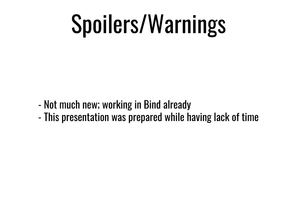 spoilers warnings