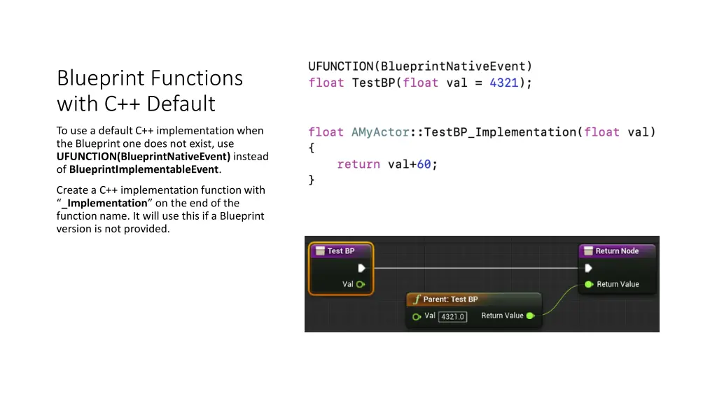 blueprint functions with c default