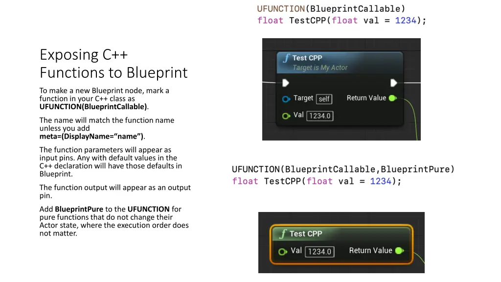 exposing c functions to blueprint