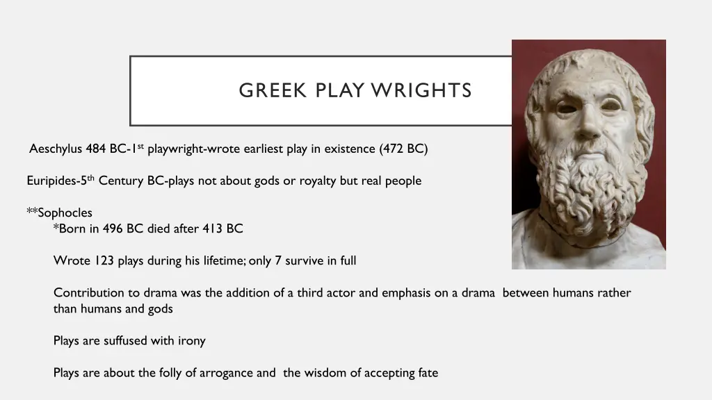 greek play wrights