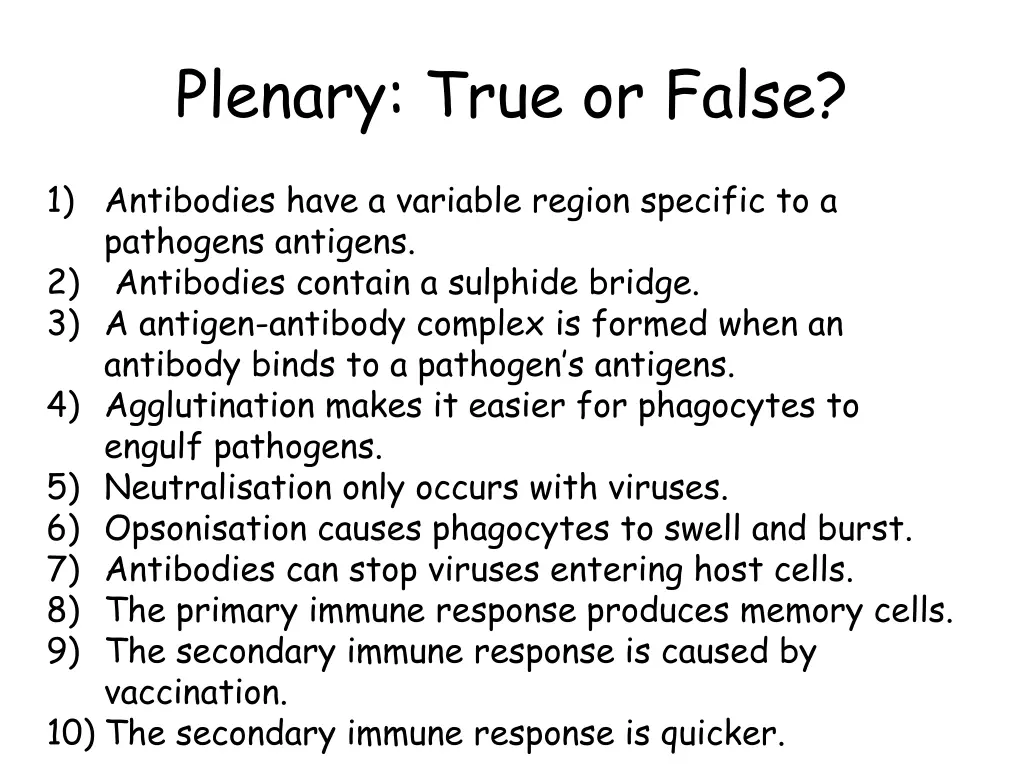 plenary true or false