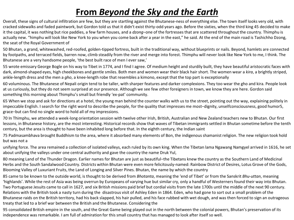 from beyond the sky and the earth