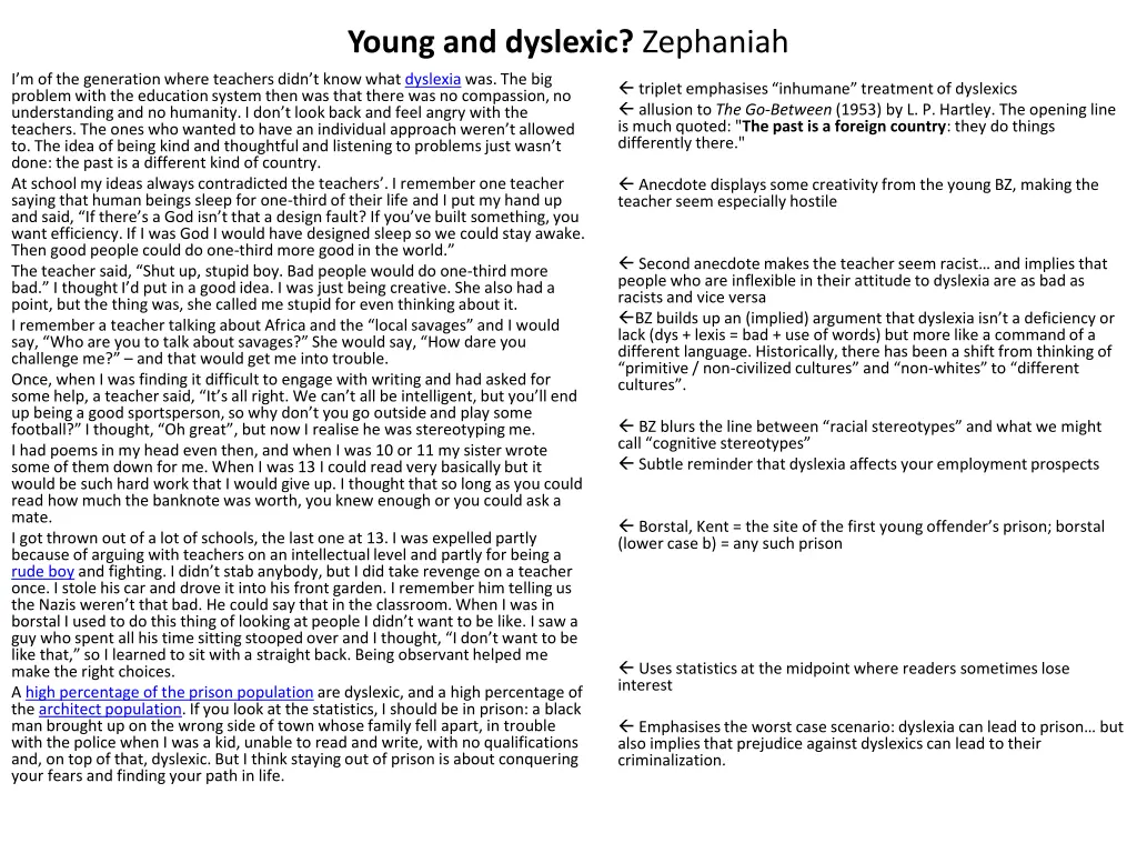 young and dyslexic zephaniah