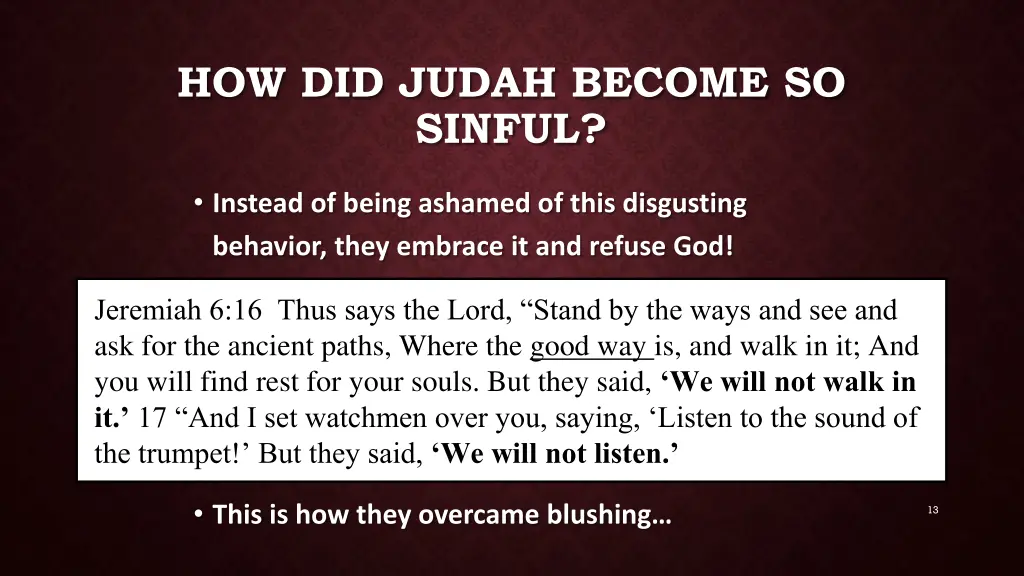 how did judah become so sinful 1