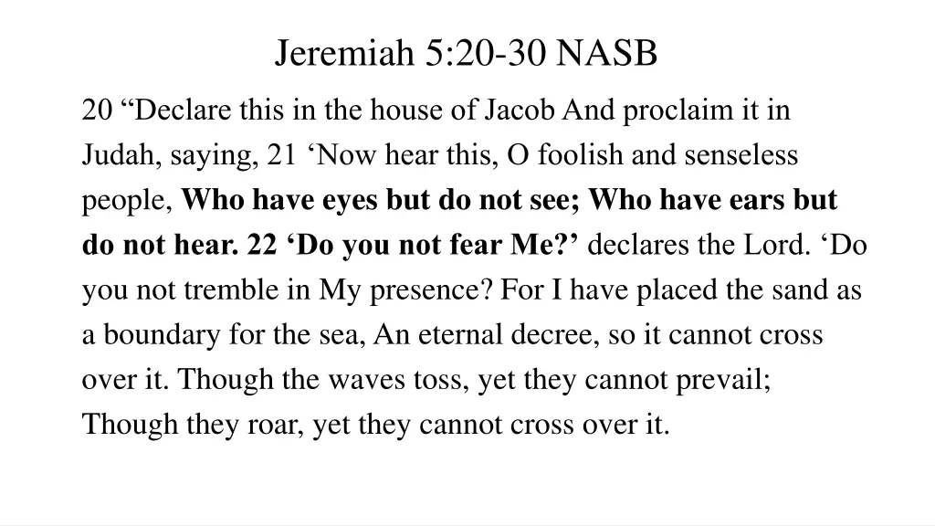 jeremiah 5 20 30 nasb