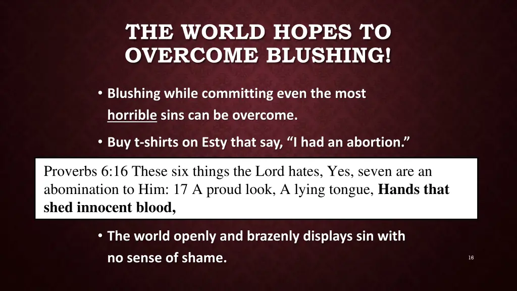 the world hopes to overcome blushing 2