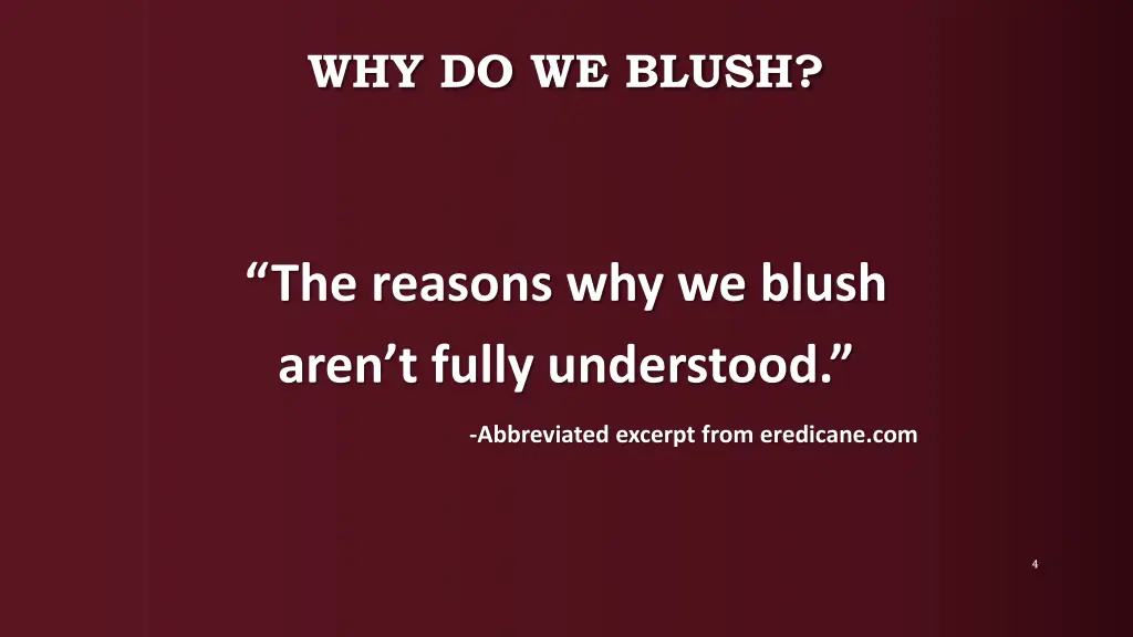 why do we blush