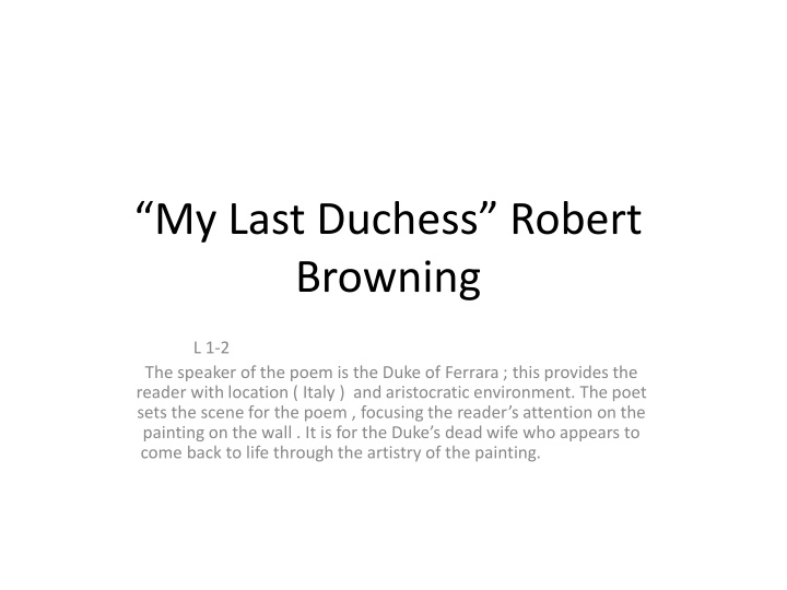 my last duchess robert browning