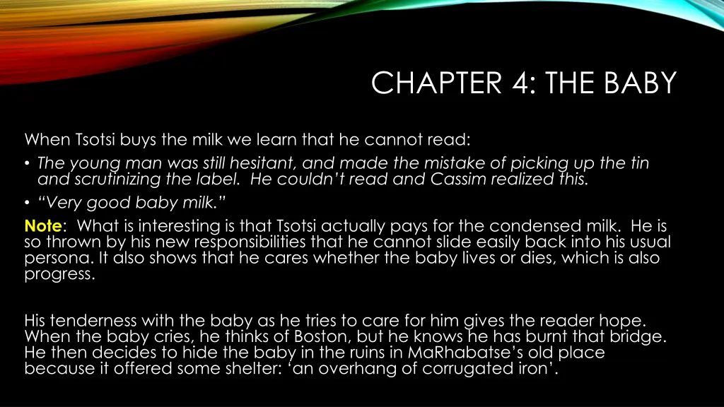 chapter 4 the baby