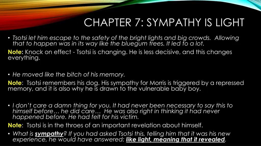 chapter 7 sympathy is light