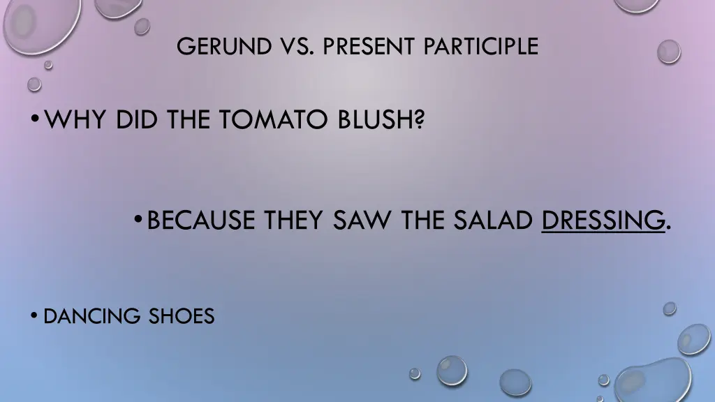 gerund vs present participle