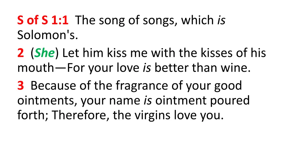 s of s 1 1 the song of songs which is solomon