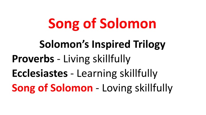 song of solomon