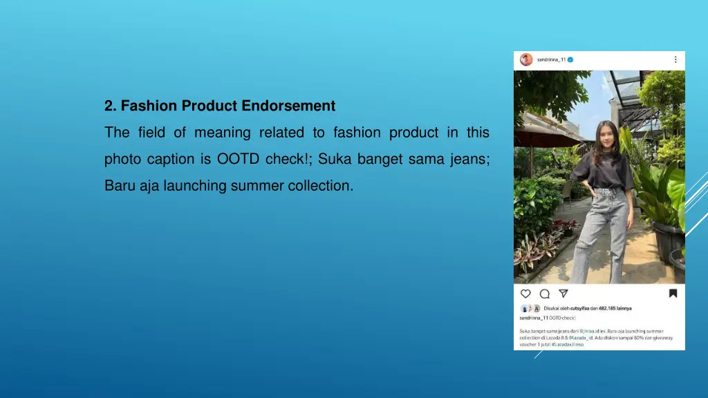 2 fashion product endorsement