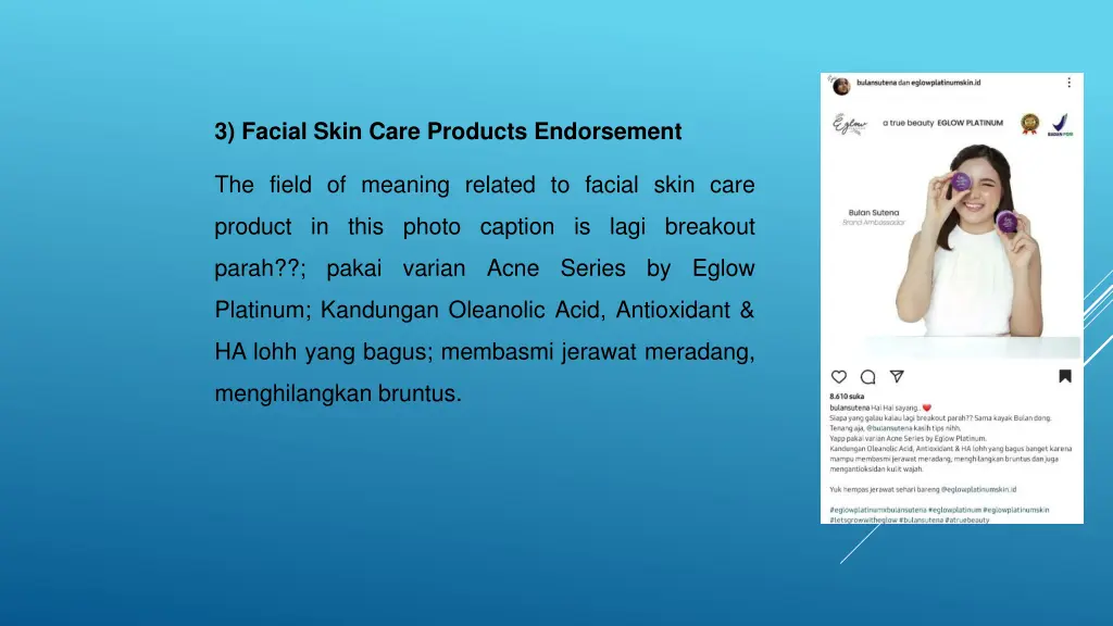 3 facial skin care products endorsement