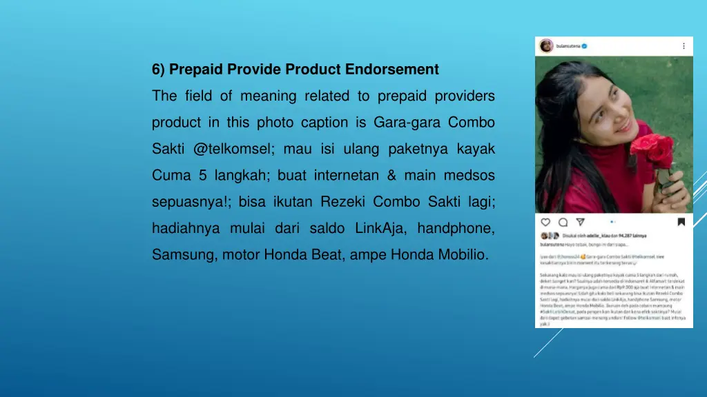 6 prepaid provide product endorsement