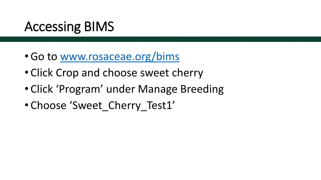 accessing bims accessing bims