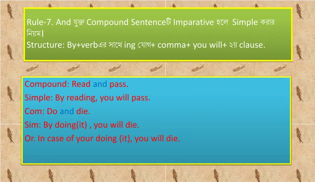 rule 7 and compound sentence imparative simple