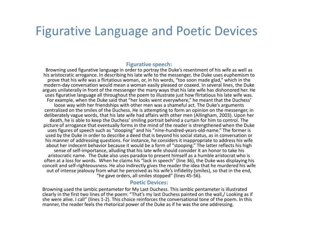 figurative language and poetic devices