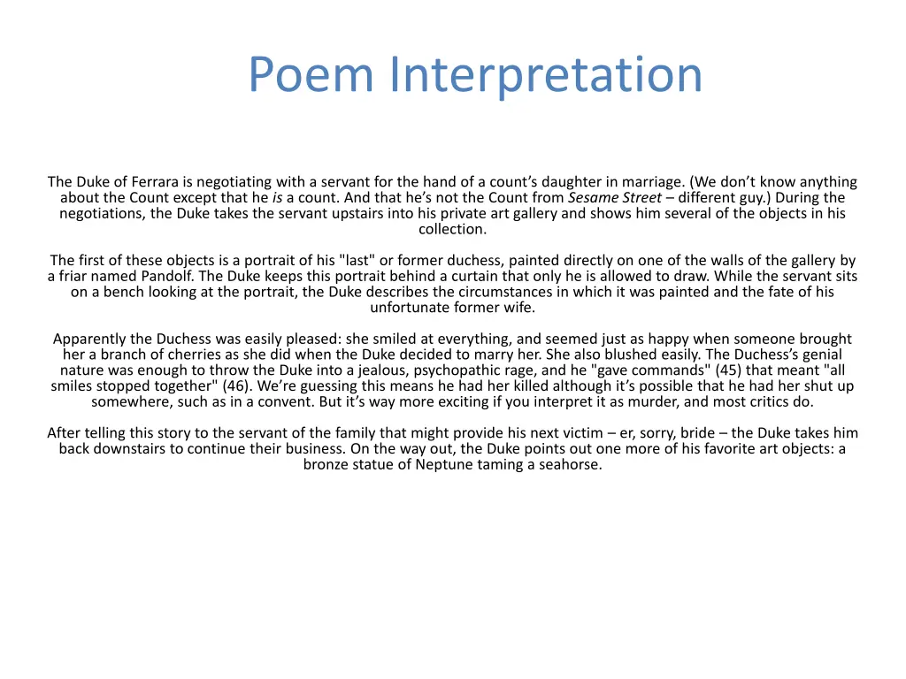 poem interpretation