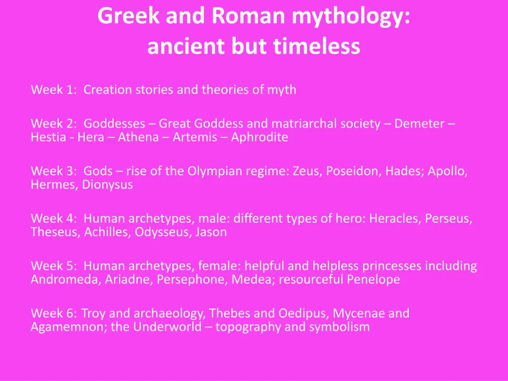 greek and roman mythology ancient but timeless