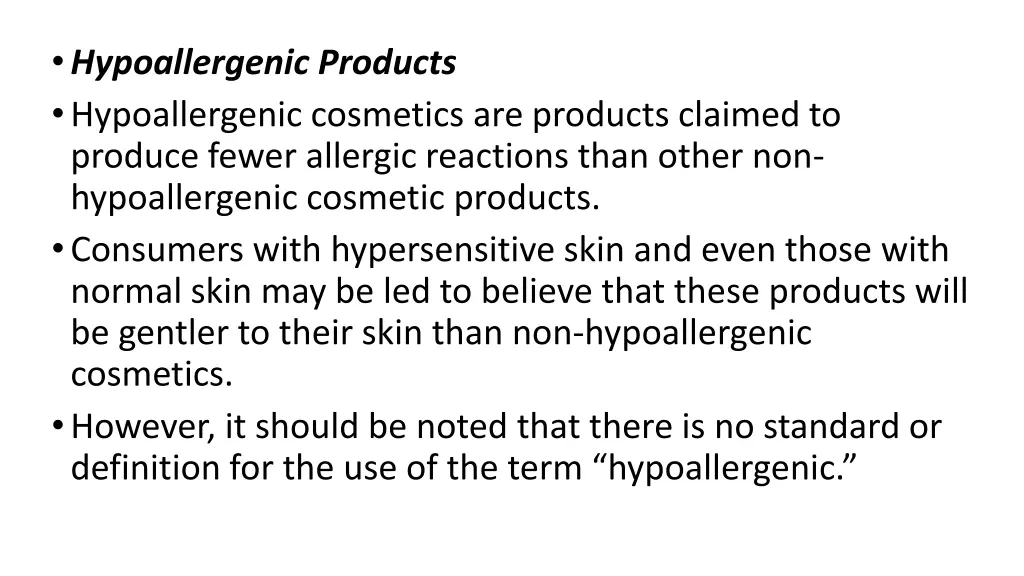 hypoallergenic products hypoallergenic cosmetics