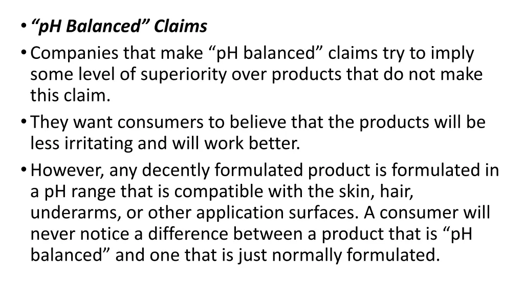 ph balanced claims companies that make