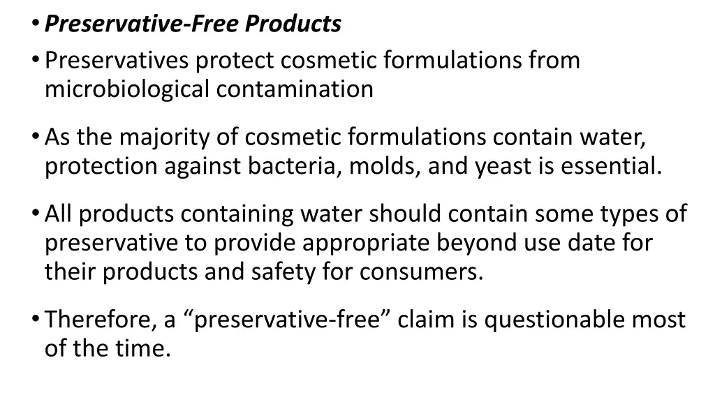 preservative free products preservatives protect