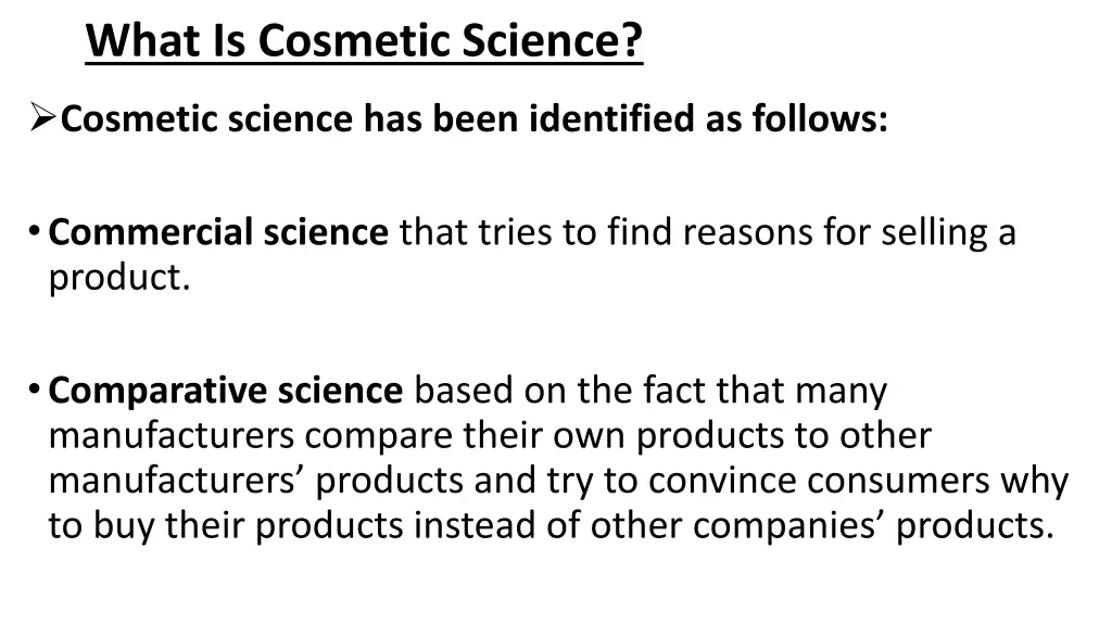 what is cosmetic science