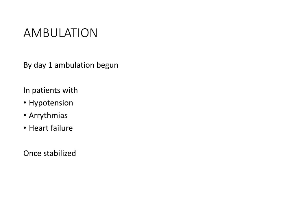 ambulation