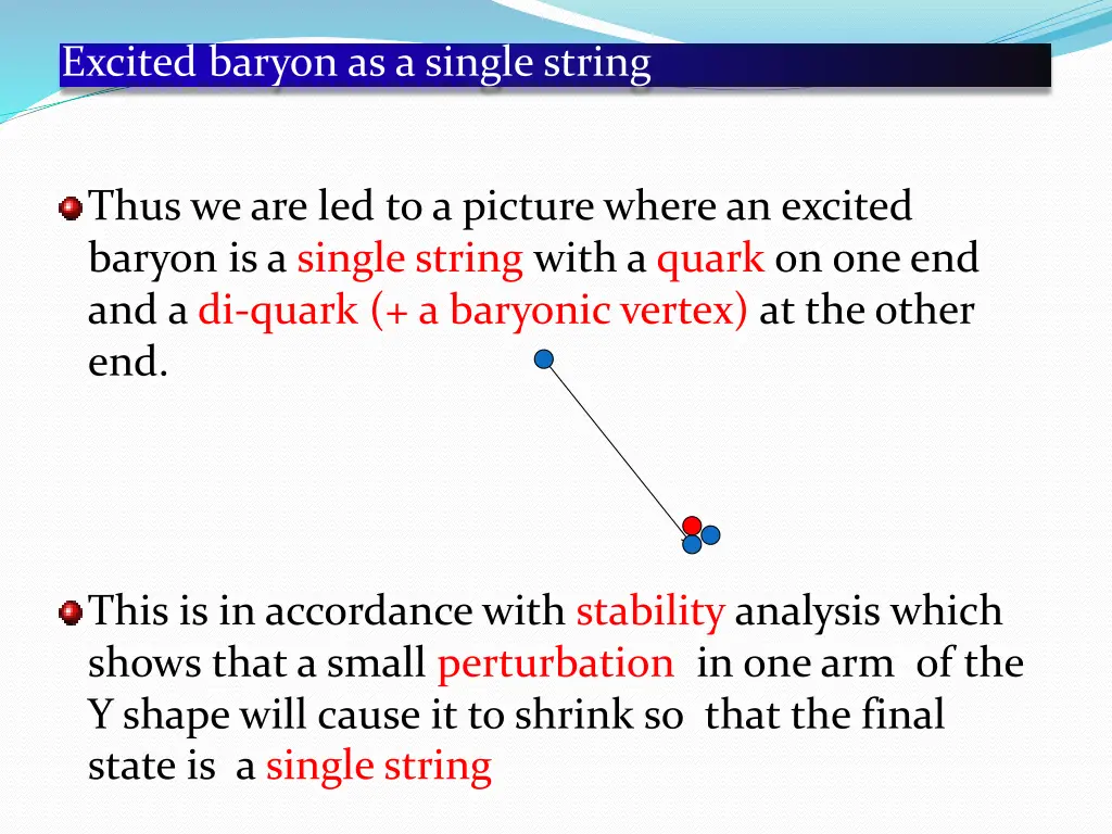 excited baryon as a single string