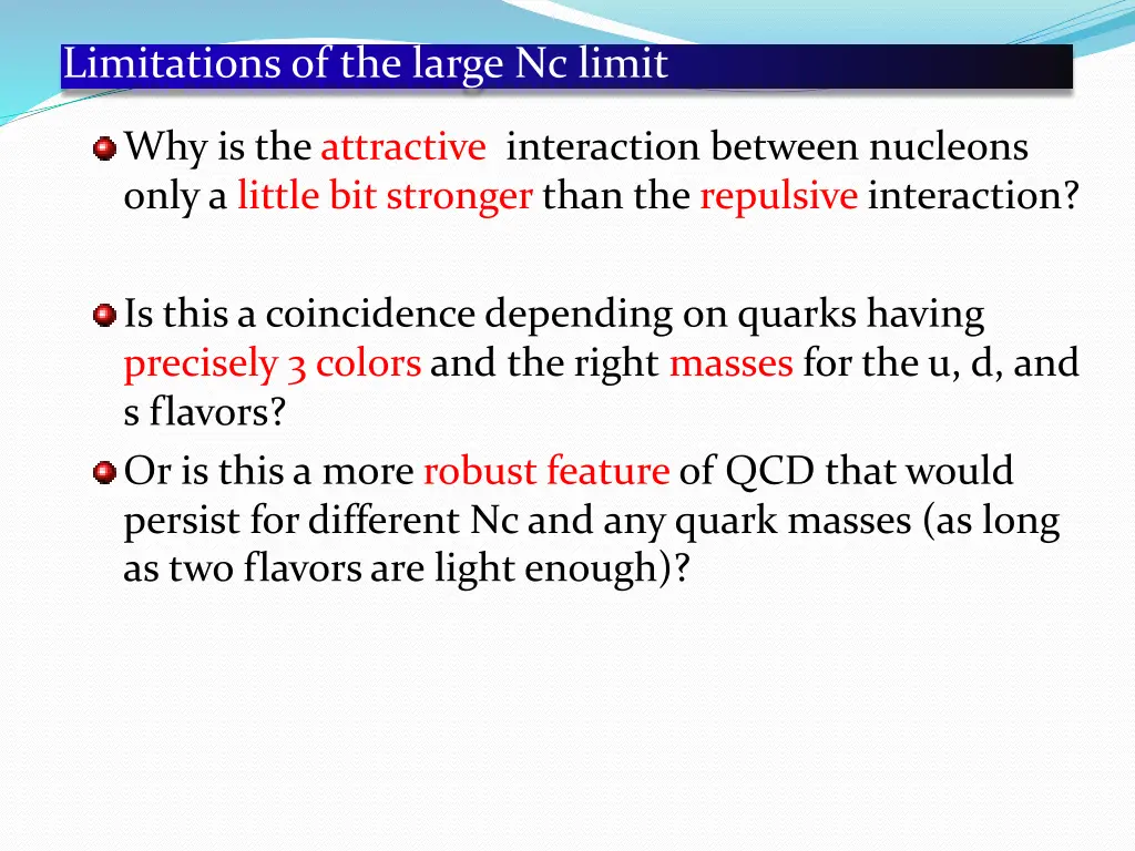 limitations of the large nc limit