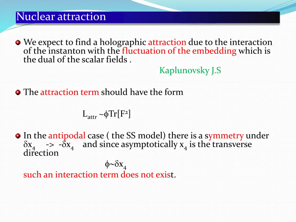 nuclear attraction