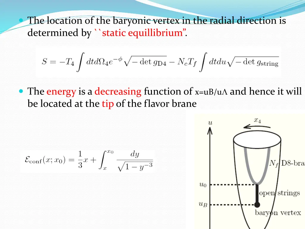 the location of the baryonic vertex in the radial