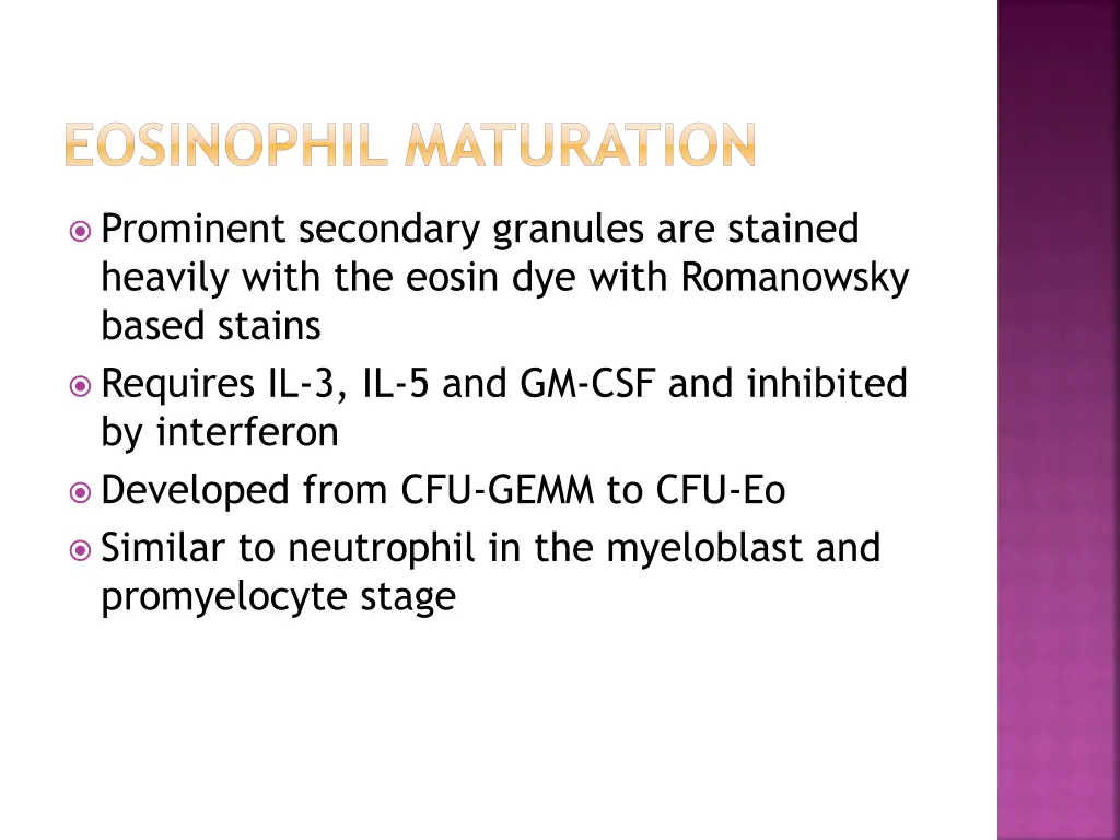 eosinophil maturation