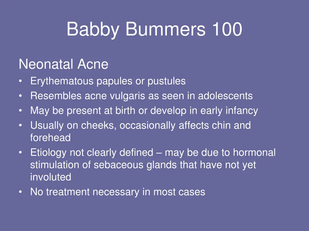 babby bummers 100