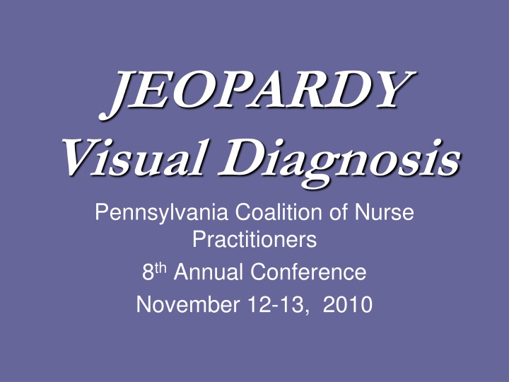 jeopardy visual diagnosis pennsylvania coalition