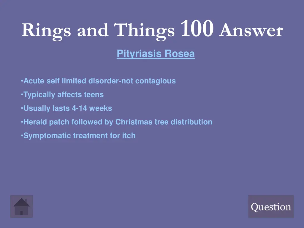 rings and things 100 answer pityriasis rosea