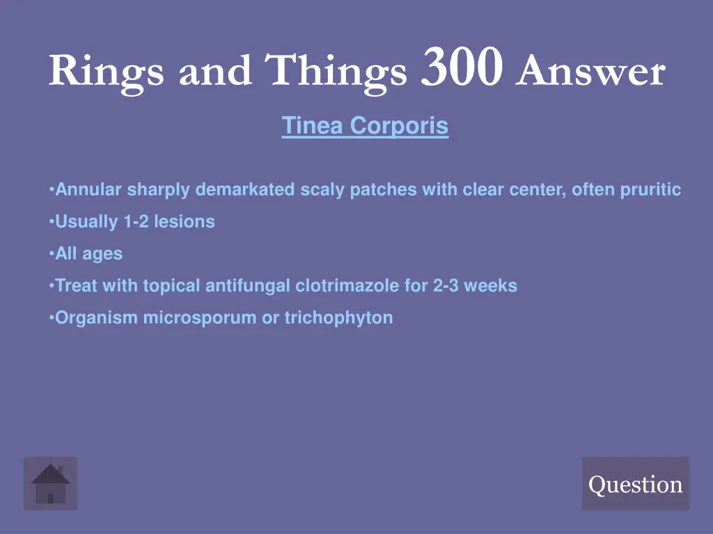 rings and things 300 answer tinea corporis